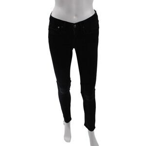 Helmut Womens Cotton Pocketed Low Rise Casual Skinny Jeans Dark Blue Size 24